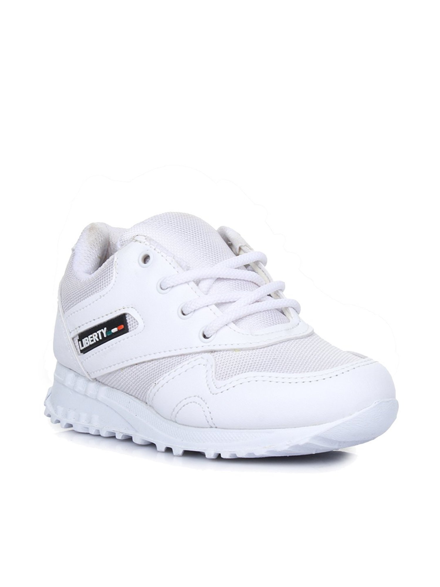 Force 10 By Liberty Kids White School Shoes