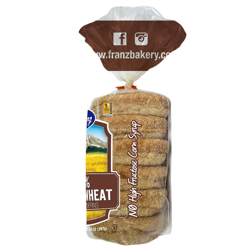 Franz Vegan 100% Whole Wheat English Muffins - 14oz/6ct