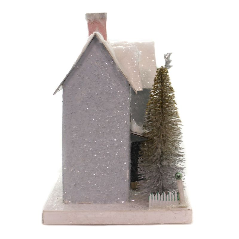 Cody Foster 11.5" Frosted Mansionette Putz House Christmas Pastel  -  Decorative Figurines