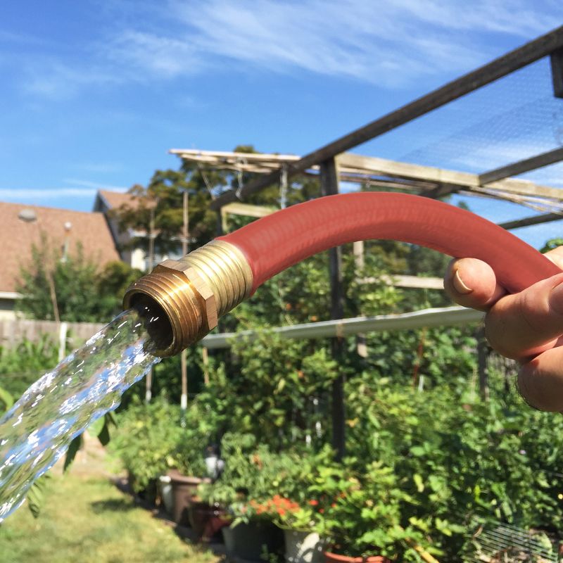 Flexon 1/2 x 50ft Red Hot Water Rubber Garden Hose