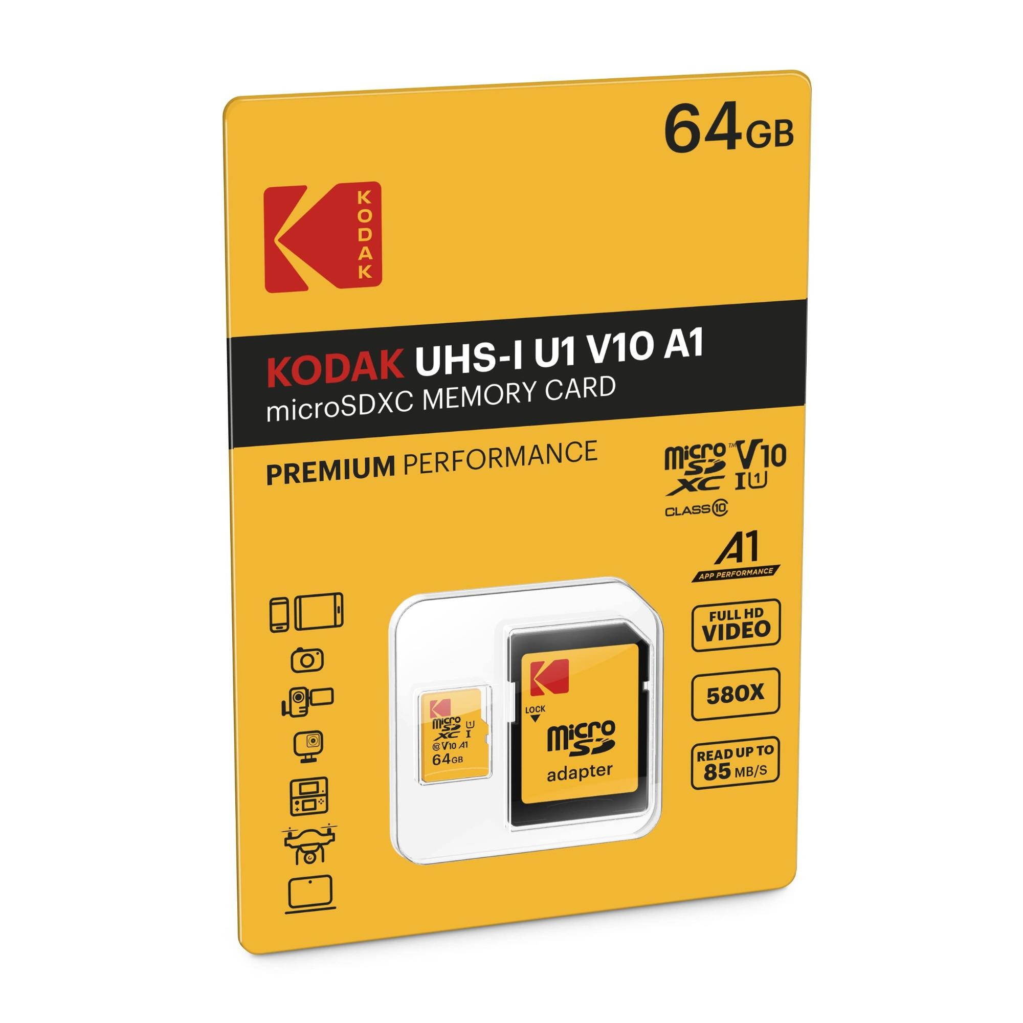 Kodak 32GB Class 10 UHS-I U1 microSDHC Card with Adapter