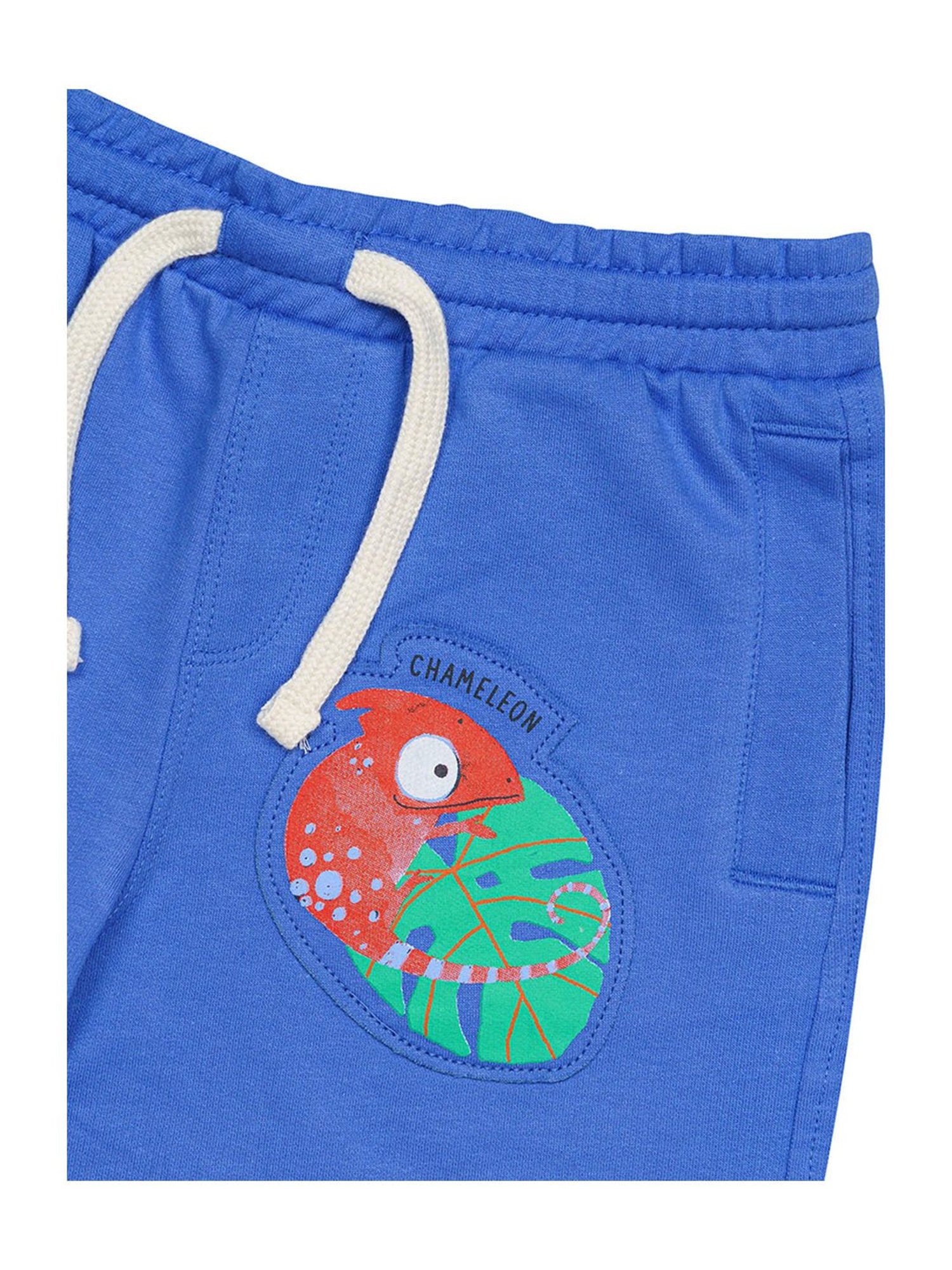 H by Hamleys Boys Royal Blue Printed Shorts