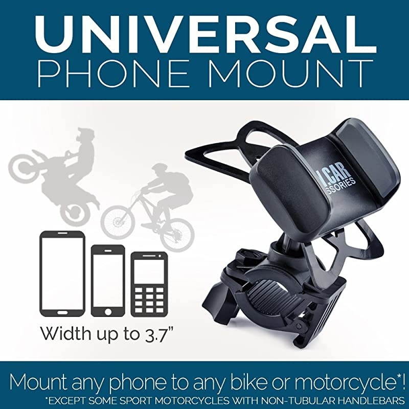 Motorcycle Phone Mount for iPhone 11 Pro Xs Xr 8 PlusMax Galaxy s20 or Any Cell Phone Universal Handlebar Holder for ATV Bicycle Motor+100 to Safeness Comfort