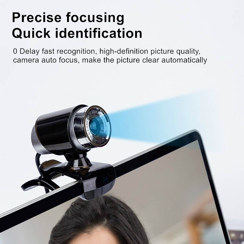 Webcam 480P HD USB Camera Rotatable Web Cam with Mic for Computer Laptop