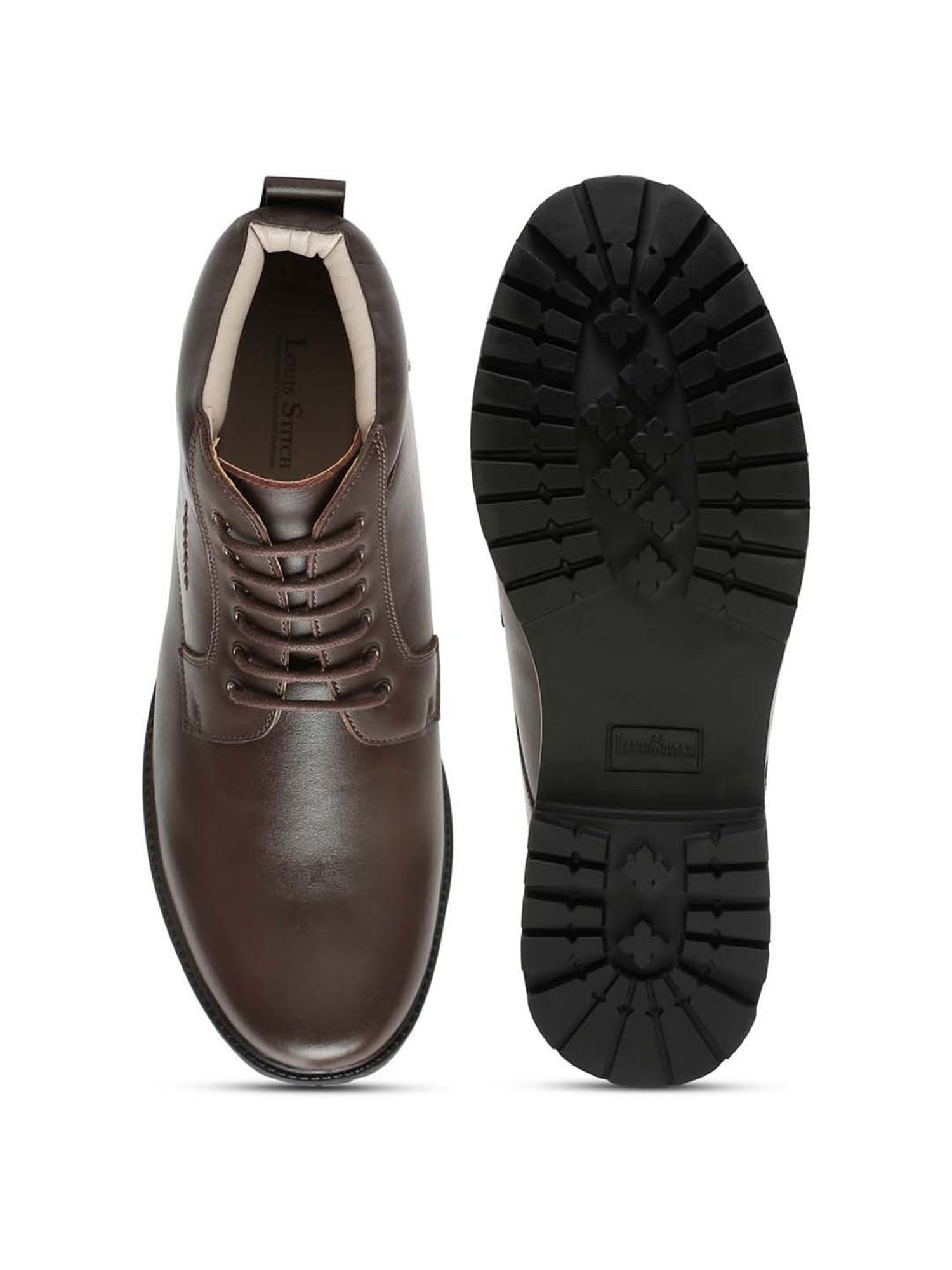 Louis Stitch Men's Brunette Brown Derby Boots