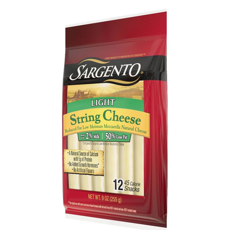 Sargento Reduced Fat Light Natural Mozzarella String Cheese - 12ct