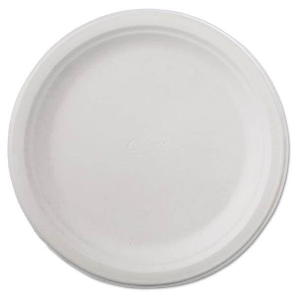 Classic Paper Dinnerware, Plate, 9 3/4" Dia, White, 125/Pack, 4 Packs/