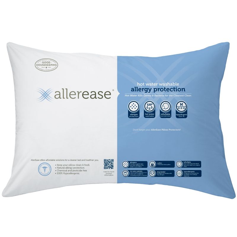 AllerEase Hot Water Washable Pillow Extra Firm (Queen)