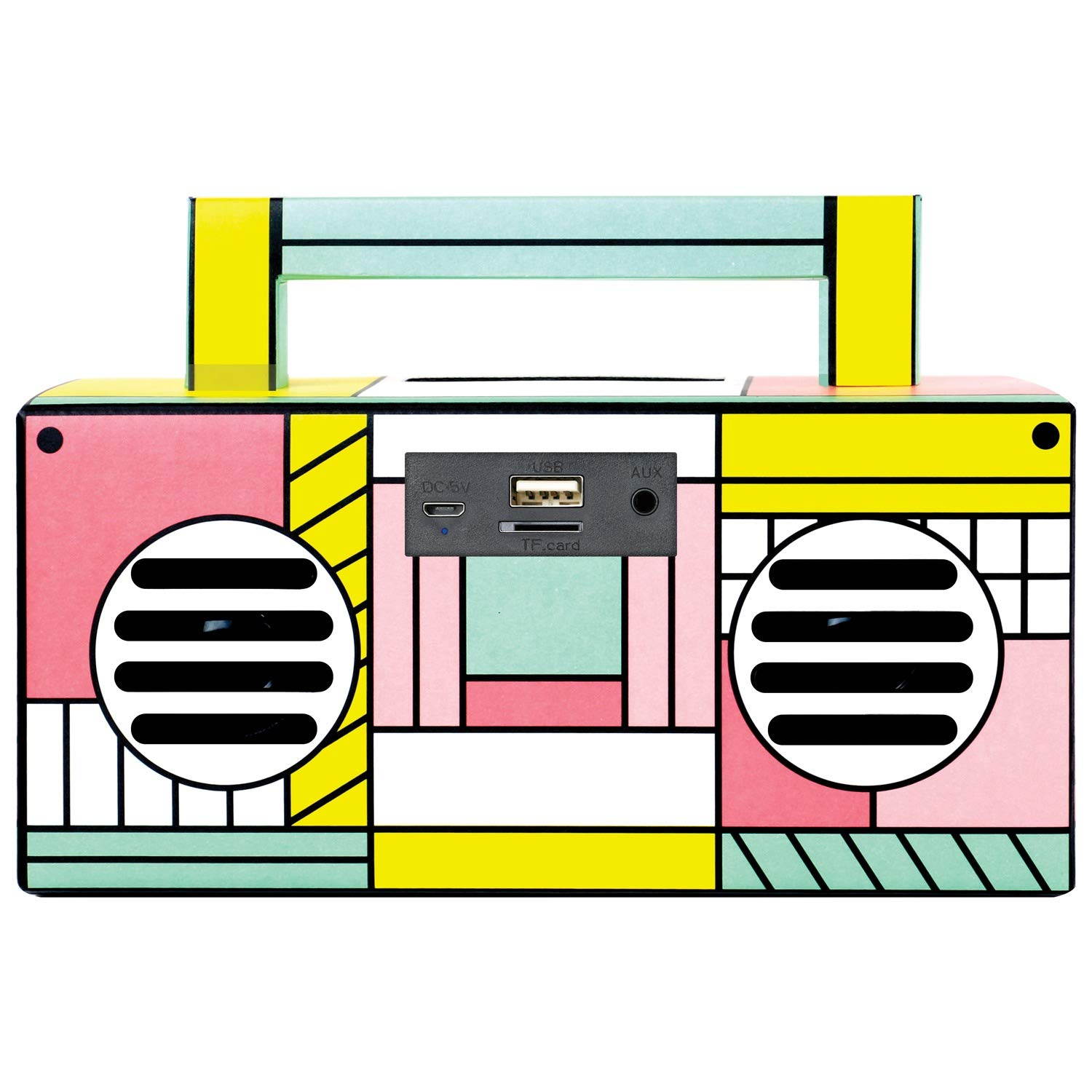 QFX BT-41-Flamingo Bluetooth Streaming TWS Ready Lightshow Speaker (Flamingo), Pink