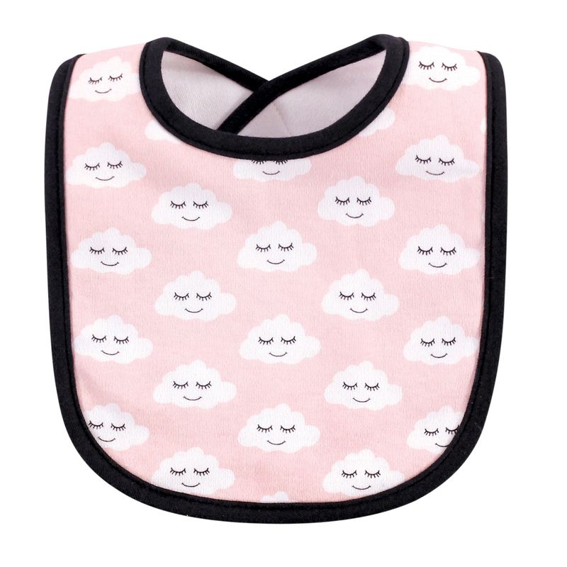 Hudson Baby Infant Girl Cotton Bib and Headband or Caps Set 8pk, Dream Love, One Size