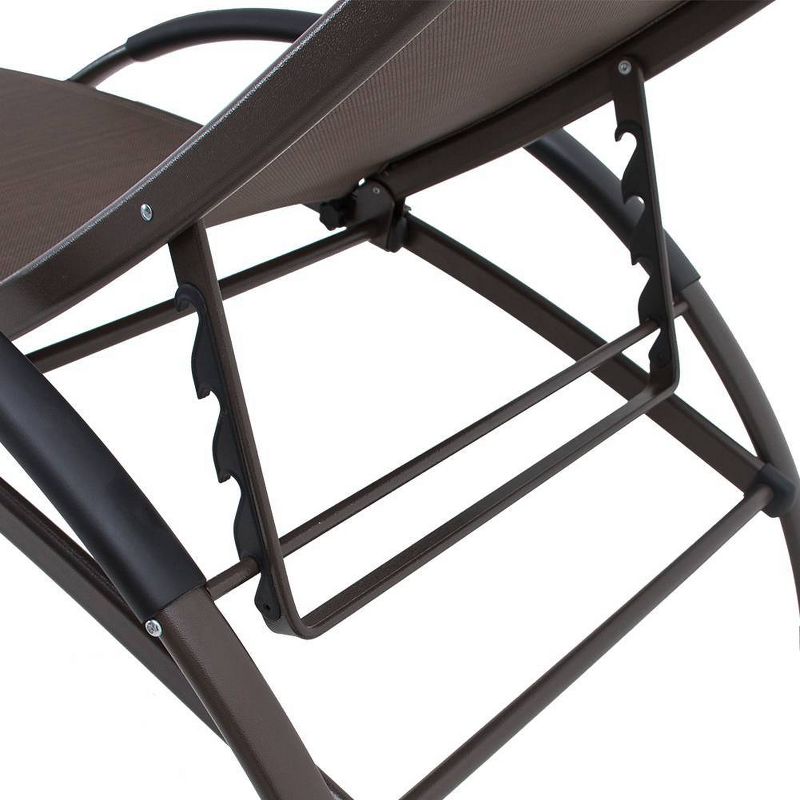 2pc Outdoor Aluminum Adjustable Reclining Chaise Lounge Chairs with Pillows - Brown - Crestlive Products