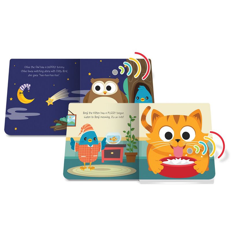 Ditty Bird Farm Animal and Cute Animal Touch and Feel Sound Books - Set of 2