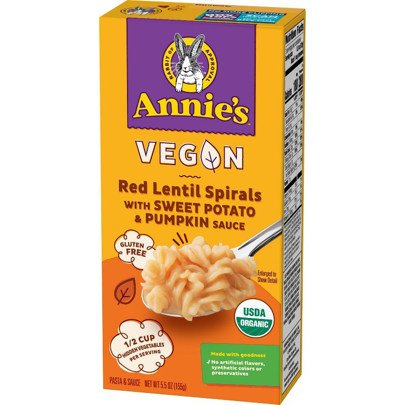 Annie's Gluten Free Vegan Red Lentil Sweet Potato Pumpkin Macaroni & Cheese - 5.5oz