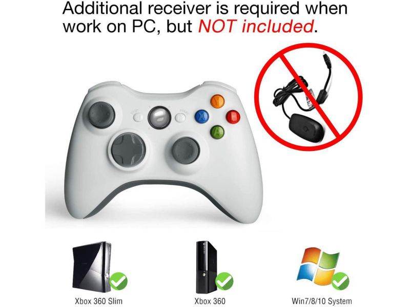 2.4GHz Wireless Game Controller Gamepad Joystick for Microsoft XBOX 360 & PC WIN 7 8 10(OEM)