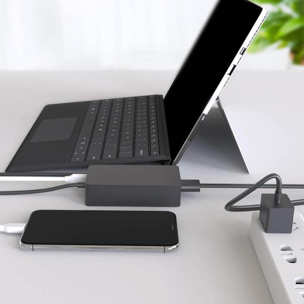 for Surface Book Charger, 15V 4A 65W Surface Pro Charger Power Supply Adapter, Compatible with Microsoft Surface Book Surface Laptop Surface Pro 7 6 5 4 3 X, Surface Go, Works with 65W&44W&36W&24W