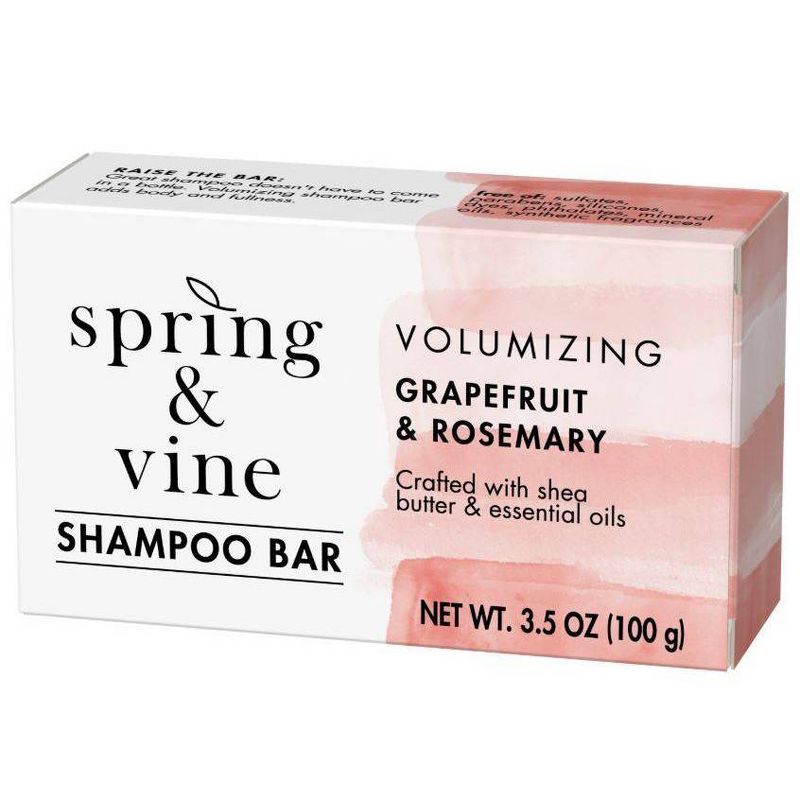 Spring & Vine Grapefruit & Rosemary Volumizing Shampoo Bar - 3.5oz