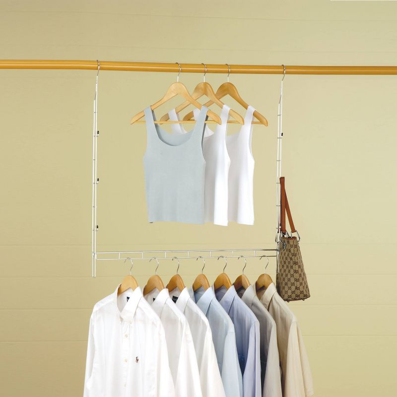 Neu Home 2 Tier Adjustable Closet Rod