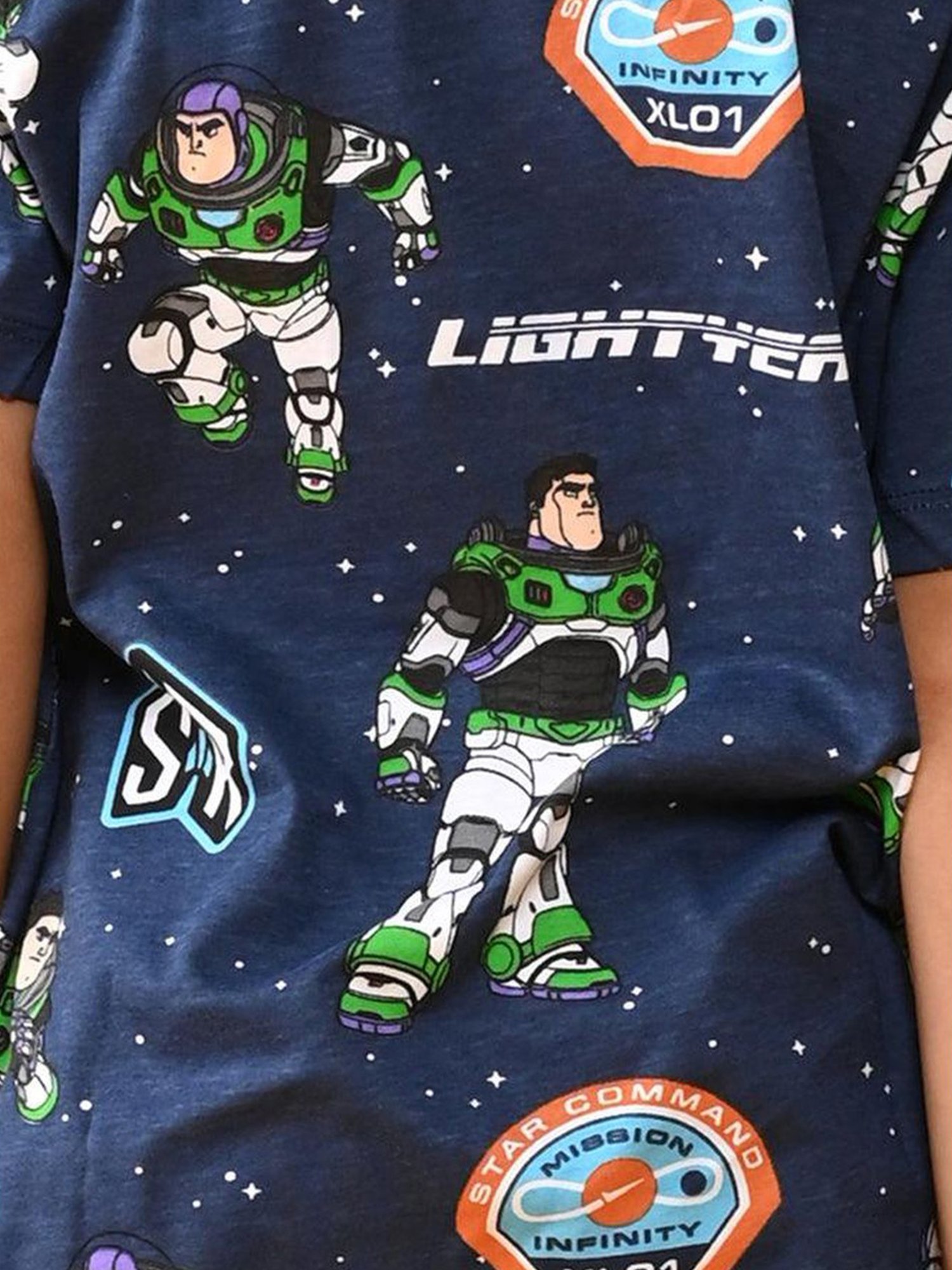 Anthrilo Kids Blue Cotton Printed T-Shirt & Short