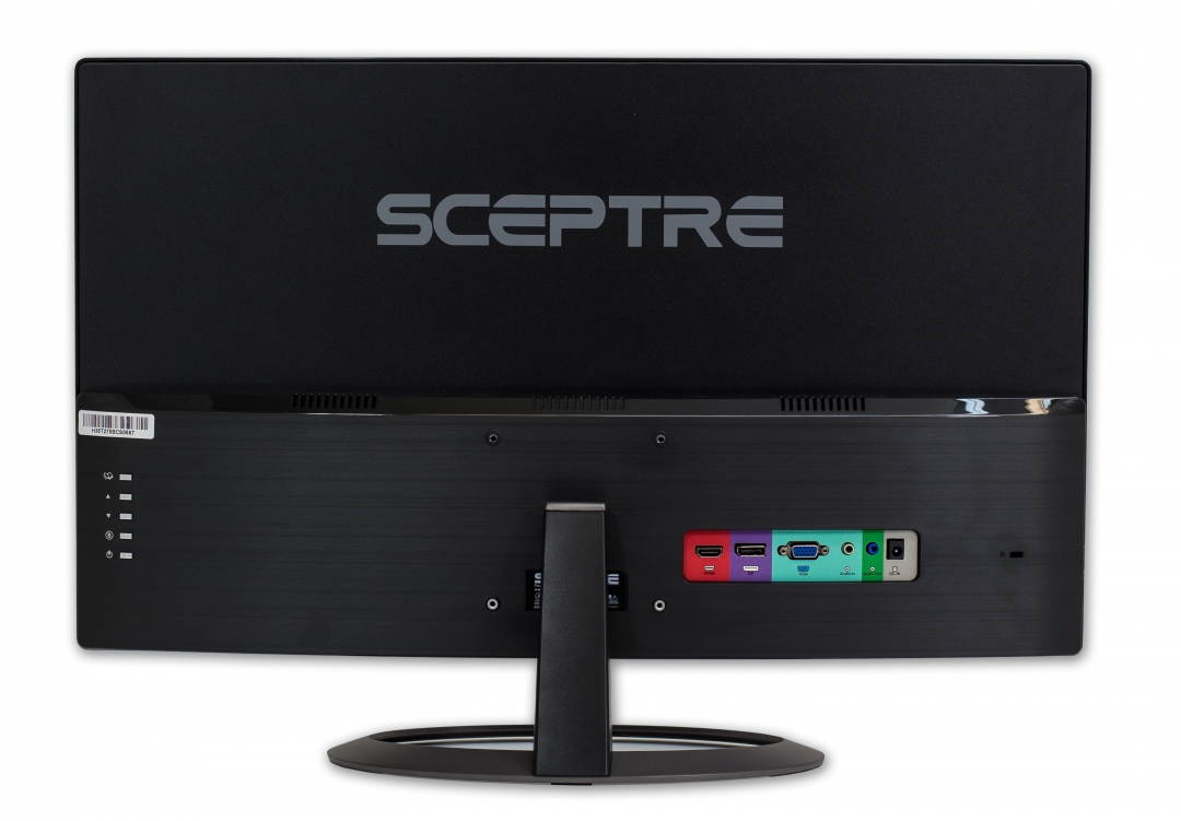SCEPTRE 27" Curved LED Monitor C278W-1920R Full HD 1080P HDMI DisplayPort VGA Speakers, Ultra Thin Brushed Metallic, 1800R immersive curvature, 2018