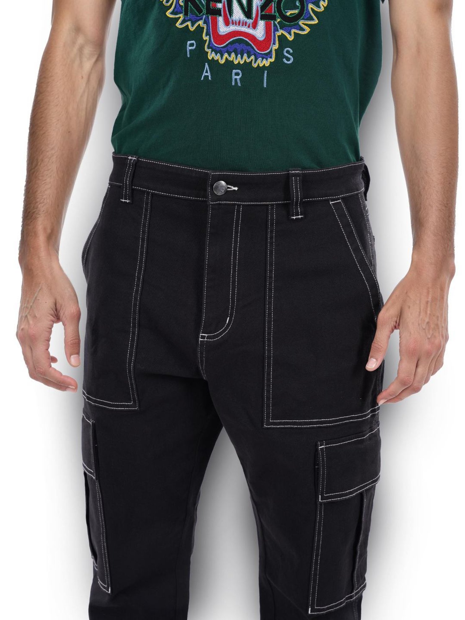 Celio* Black Regular Fit Cargos