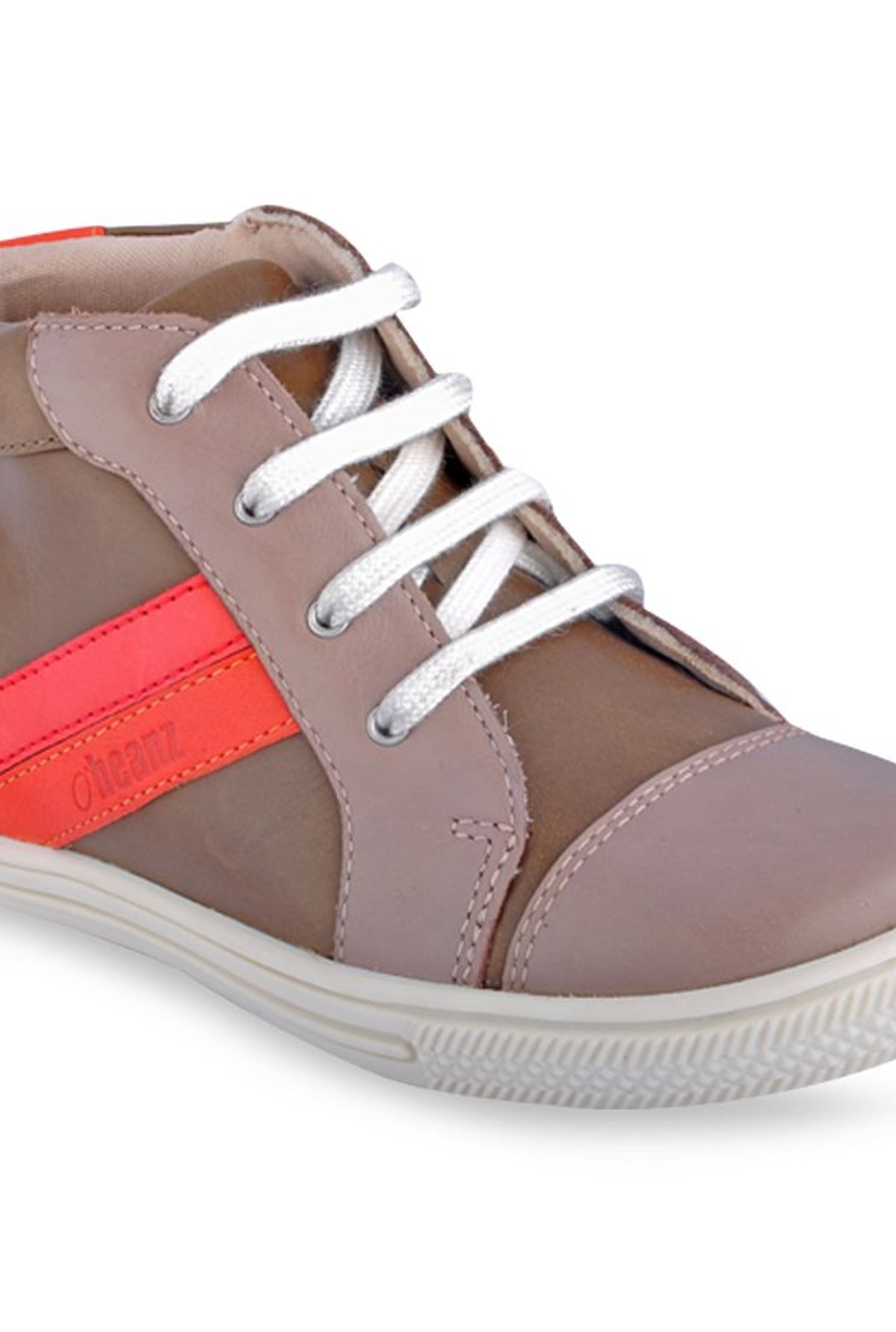 Beanz Kids Fury Mid Cut Brown & Blush Pink Sneakers