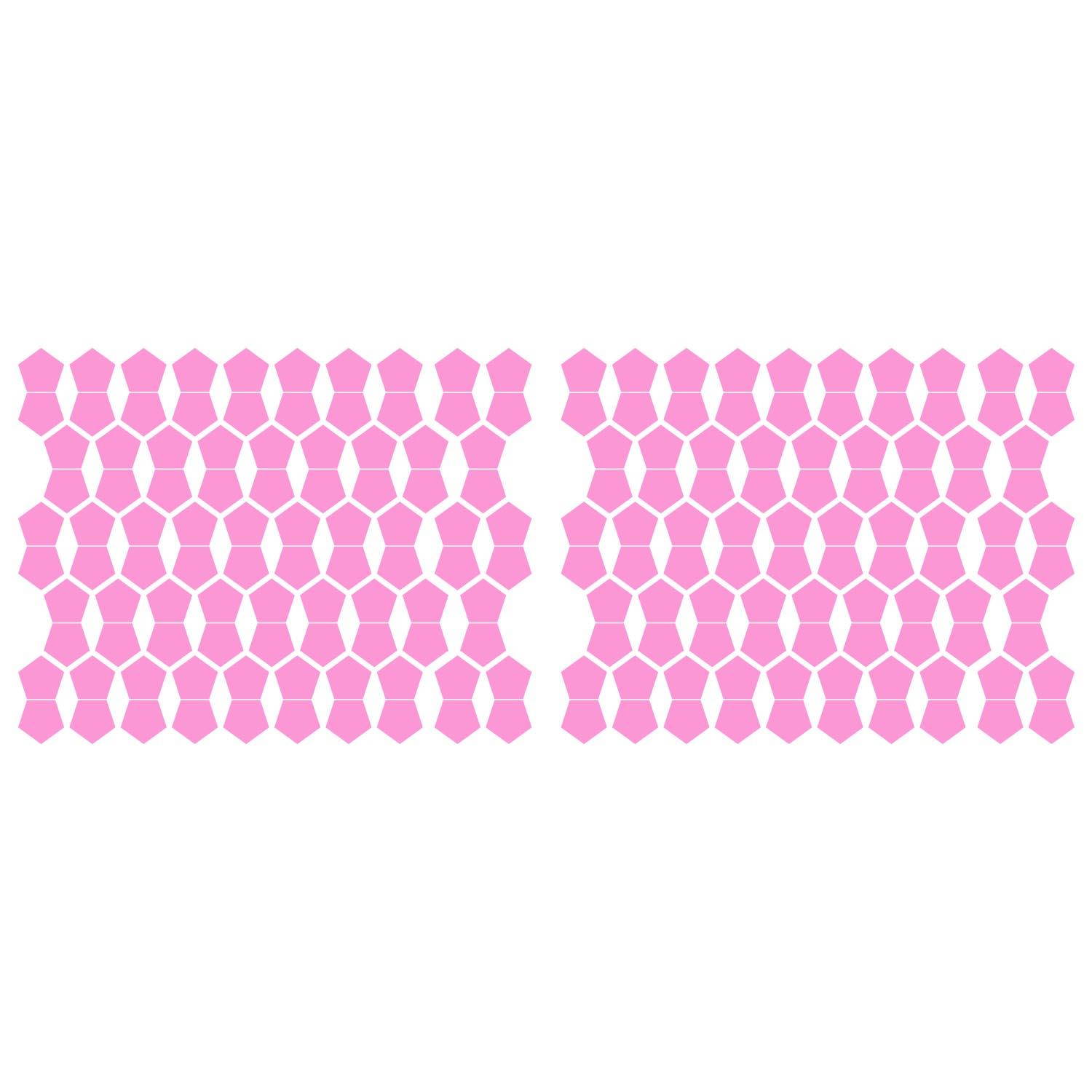 LiteMark 5.5 Inch Red Removable Pentagon Decals - Pack of 8