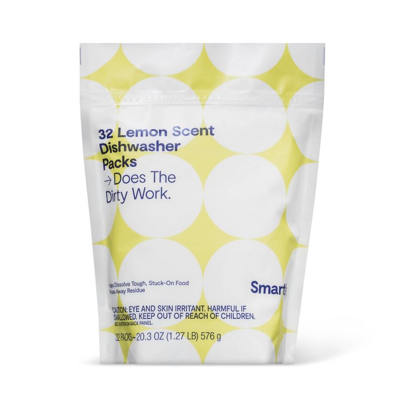 Lemon Scent Dishwasher Packs - 32ct - Smartly™