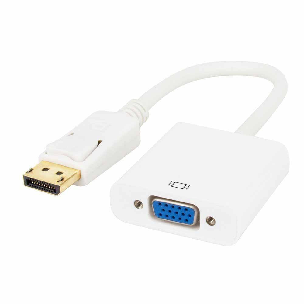 CORN DisplayPort to VGA Male to Female Active Cable Adapter 1920x1200 1080P for PC Laptop Macbook projector - Black