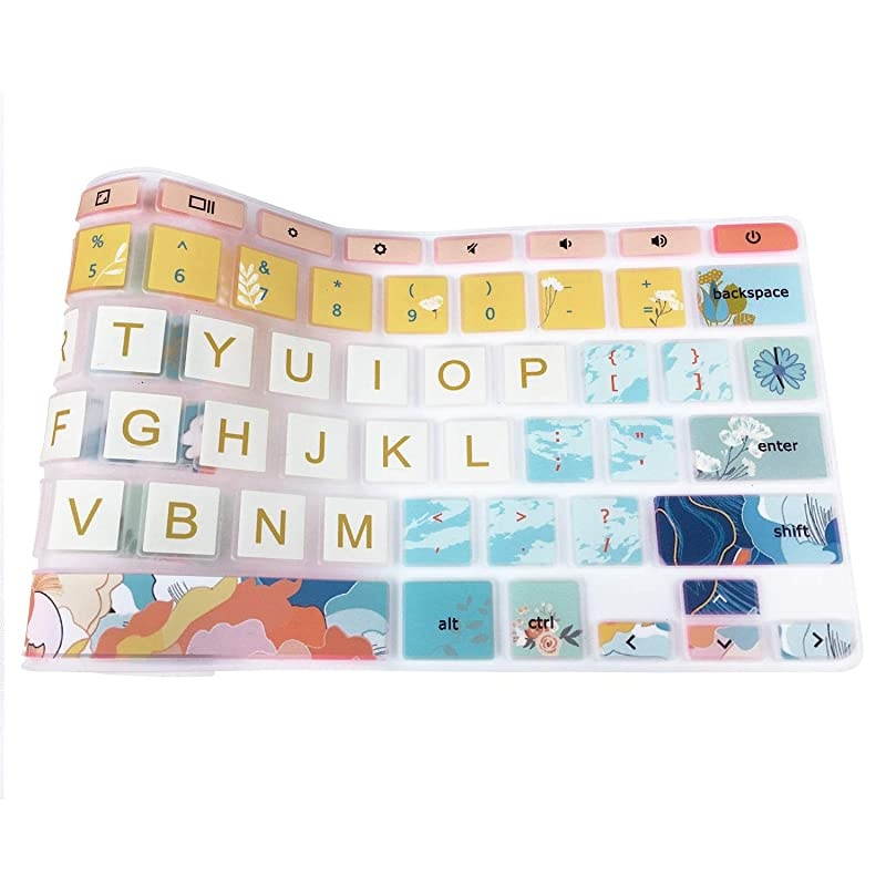 Silicon Keyboard Cover Skin for HP Chromebook 11 x360 116 Chromebook 11 G2G3G4G5G6 EEG7 EE 116 HP Chromebook 14ca 14ak 14X SeriesHP Chromebook 14 G2 G3 G4Little Flower