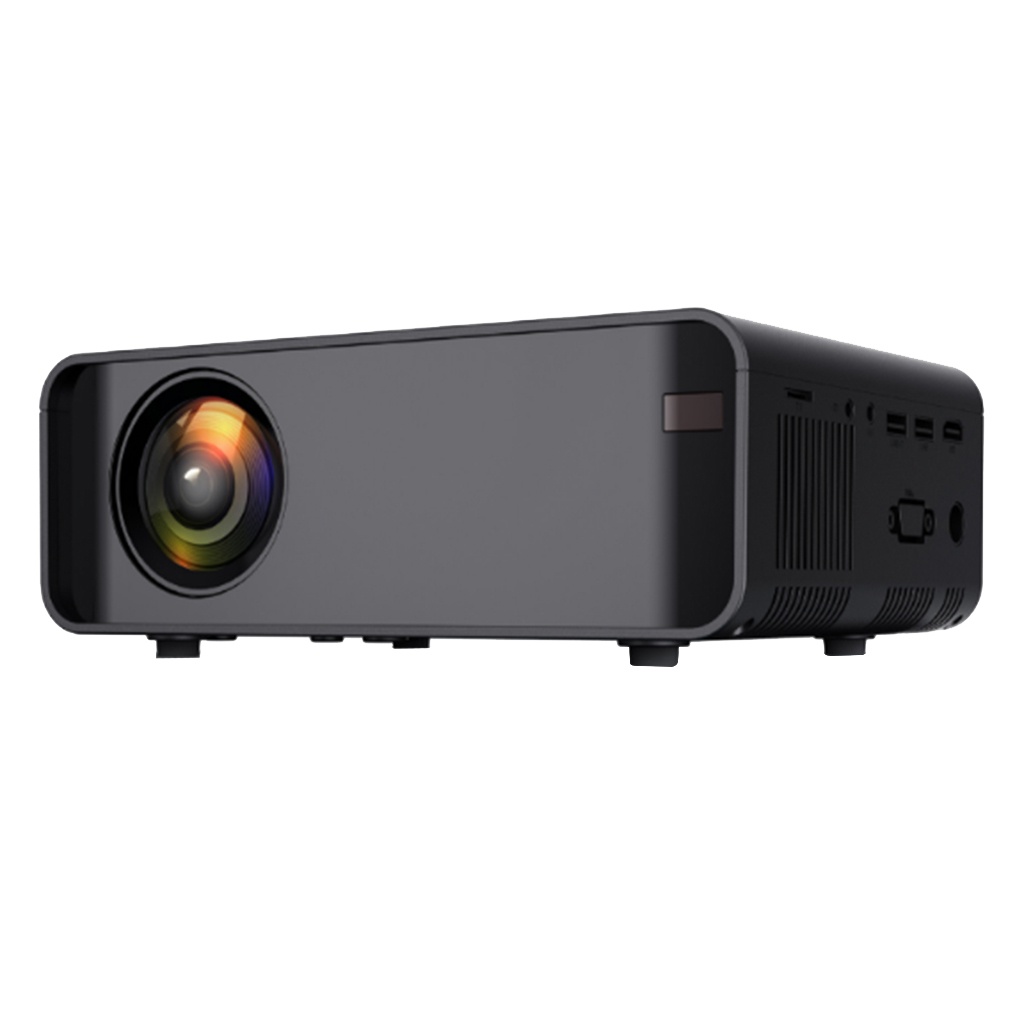 Home Pocket Movie Projector 4k 1080P Full-HD LCD Display US Standard Black