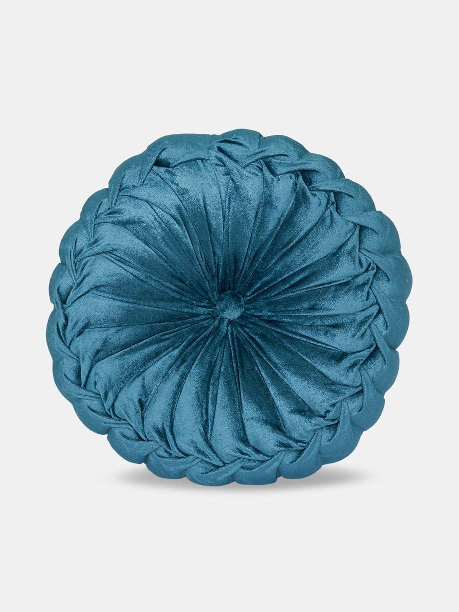 Living Scapes by Pantaloons Teal Fabric Cushion Cover