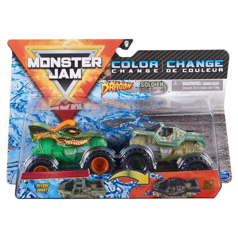 Monster Jam  Dragon vs Soldier Fortune 1:64 Scale - 2pk
