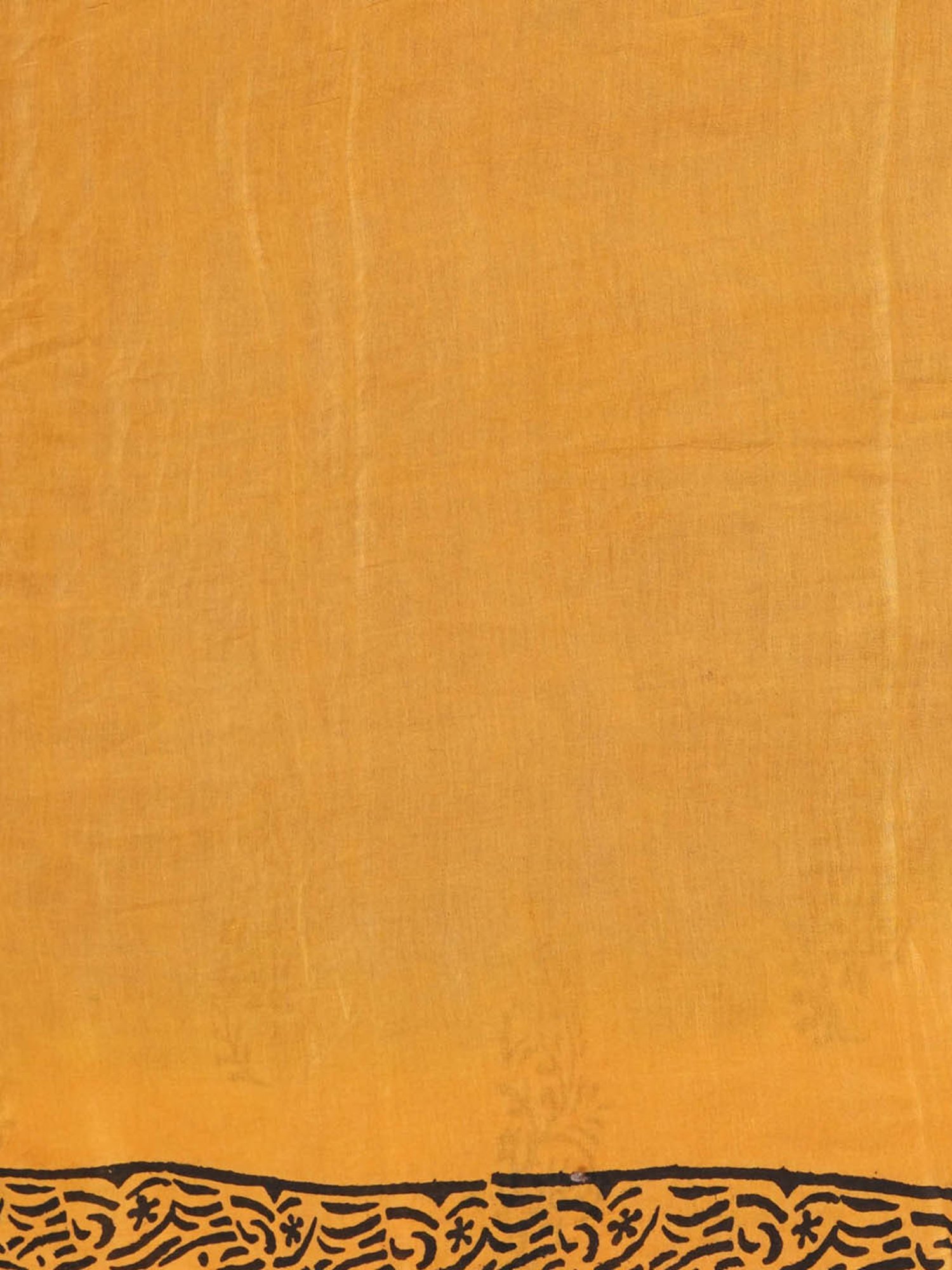 Unnati Silks Blue & Mustard Cotton Printed Saree With Unstitched Blouse