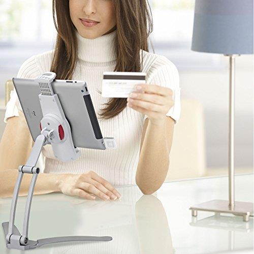 CTA Digital 2-in-1 Kitchen Mount Stand for 7-13 Inch Tablets / iPad Air/ iPad Pro 12.9 / Surface Pro (PAD-KMS)