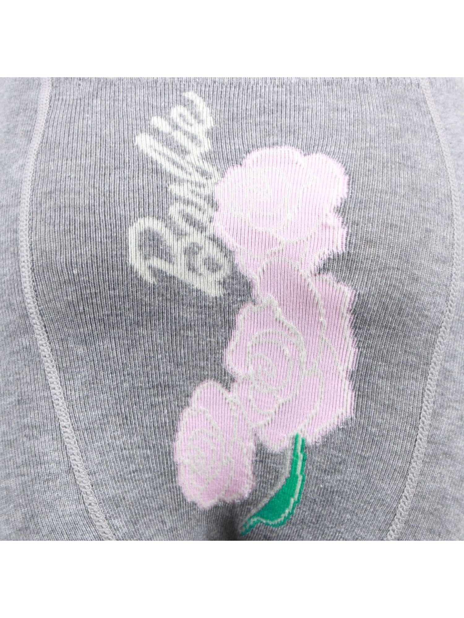 Bonjour Girls Light Grey Printed Tights