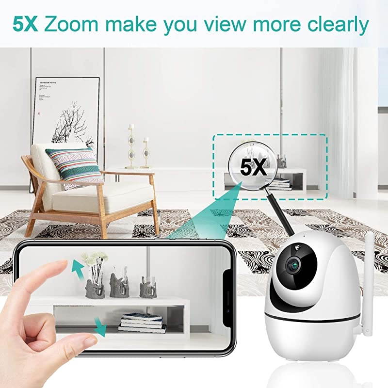 Security Camera WiFi IP Home CameraR2C 1080P HD Baby Monitor Wireless Pet Camera with AI Human Sound Detection Free Cloud Included 2Way AudioWorks with Alexa PanTilt Night Vision