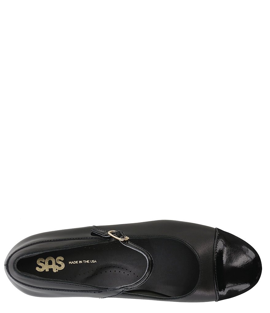 Sas Isabel Leather Block Heel Mary Jane Pumps