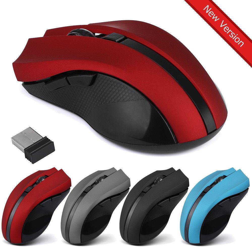 Cordless Wireless 2.4GHz Optical Mouse Mice 2400DPI Computer Mouse for PC