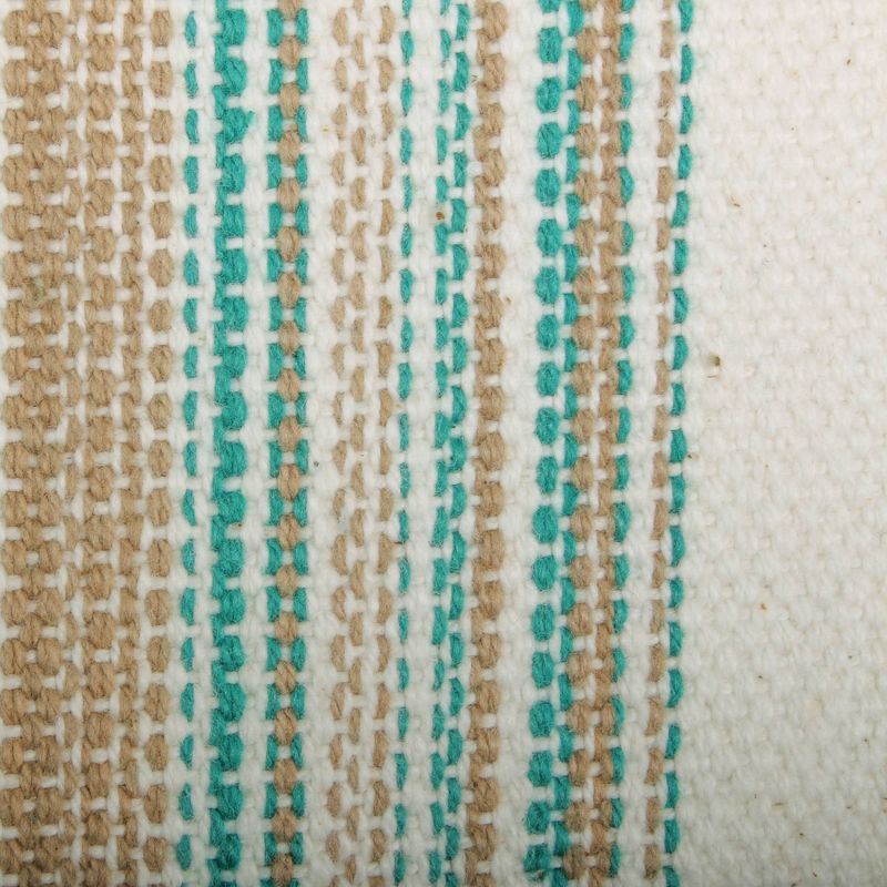 6pk Cotton Striped Placemats with Fringe Blue - Design Imports