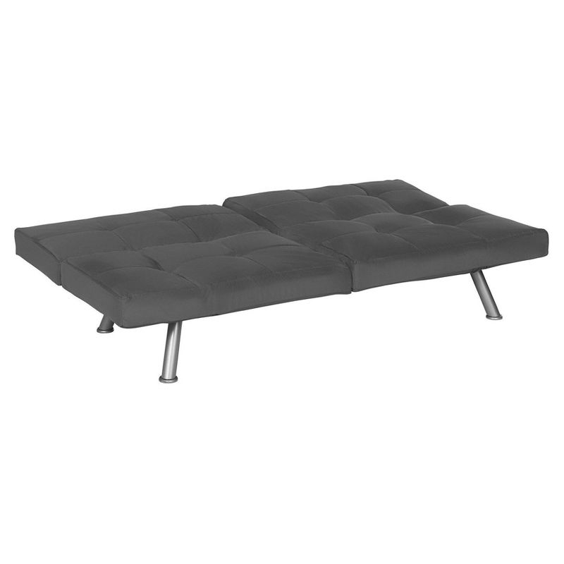 Contempo Microsuede Upholstered Convertible Futon Charcoal - Dorel Home Products