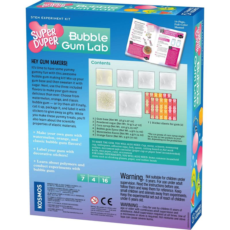 Thames & Kosmos Super Duper Bubble Gum Lab STEM Experiment Kit