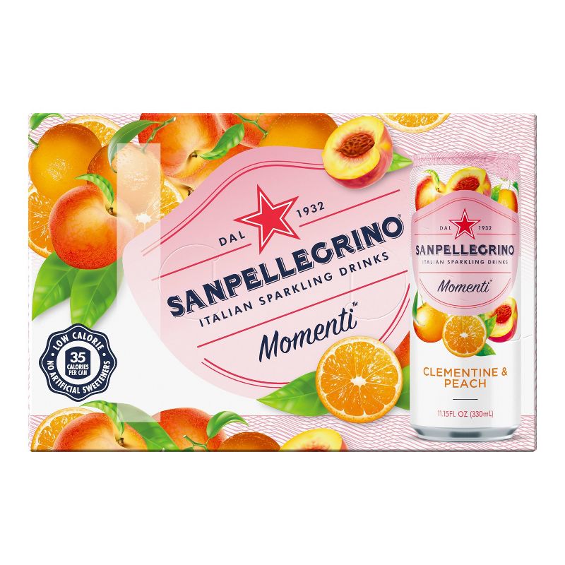 Sanpellegrino Momenti Clementine & Peach - 6pk/11.15 fl oz Cans