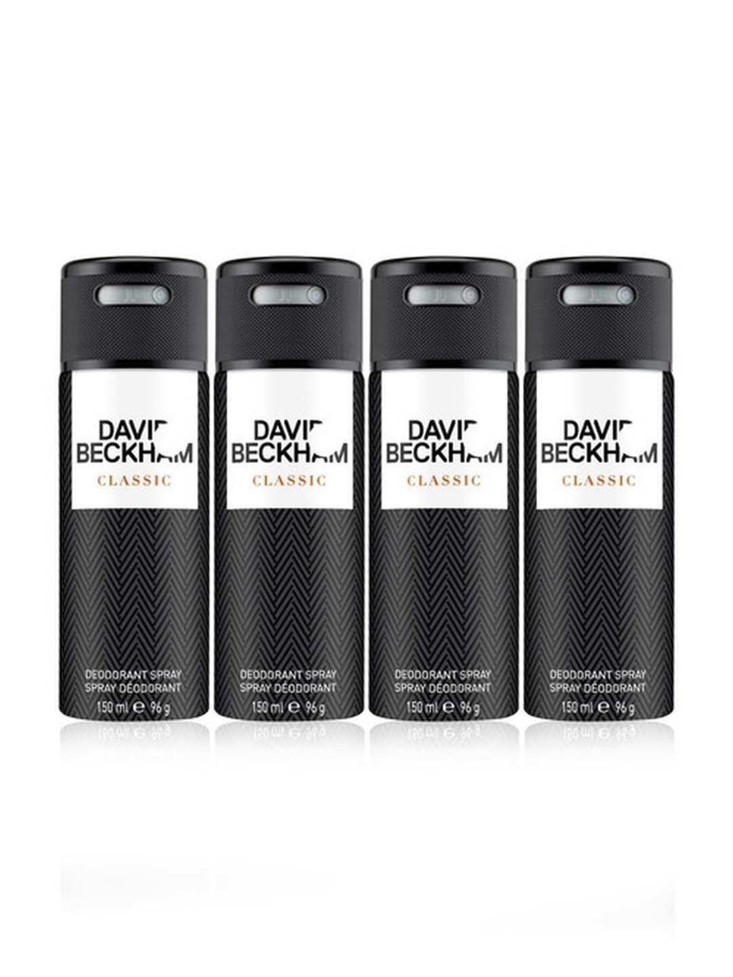 David Beckham Classic Deodorant Spray (Pack of 4)