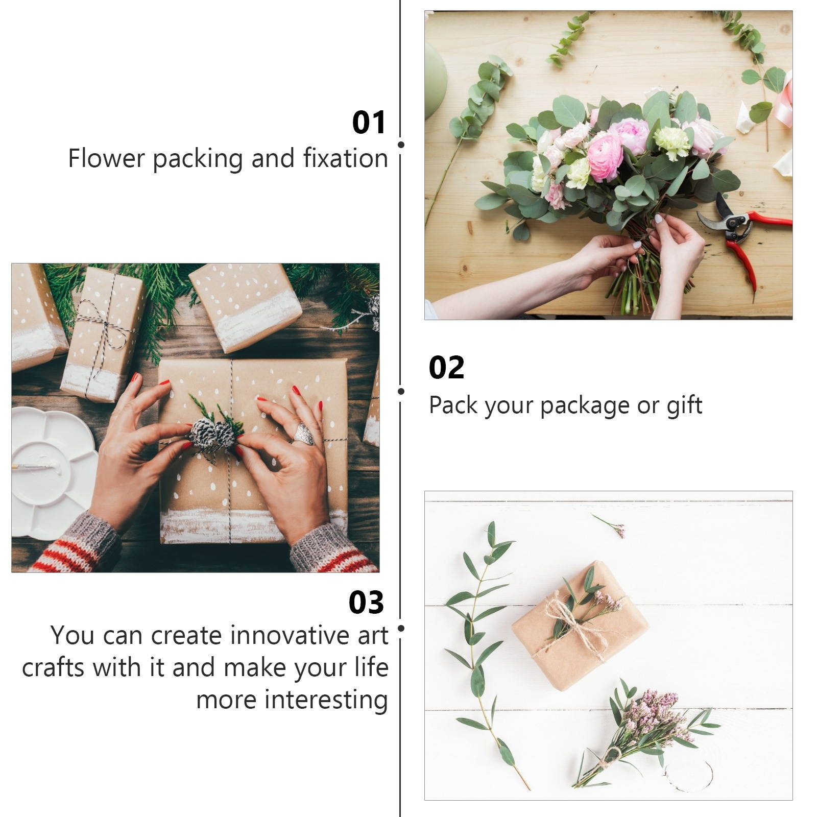 1 Roll 100m Two-color Ropes Cotton Twines Strings Cord Wrapping Gift Cotton Rope