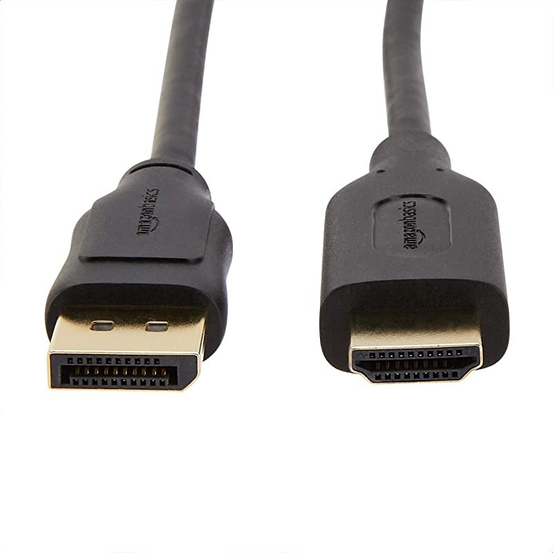 Basics DisplayPort to HDMI Adapter Computer Cable - 6 Feet, 10-Pack, Black