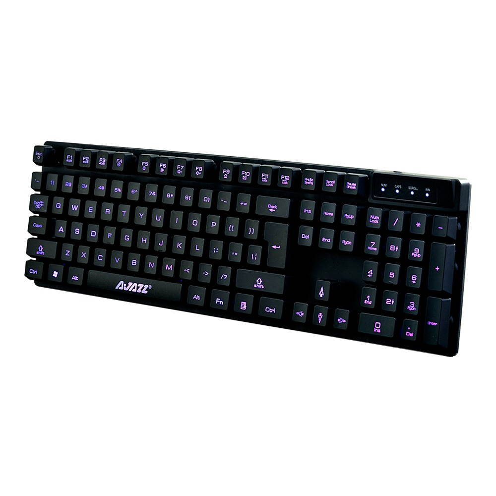 Ajazz Warrior machinery Wired High-grade Membrane 103 keys 3 Kinds Of Lights Adjustable Metal Floor Ergonomic Gaming Keyboard