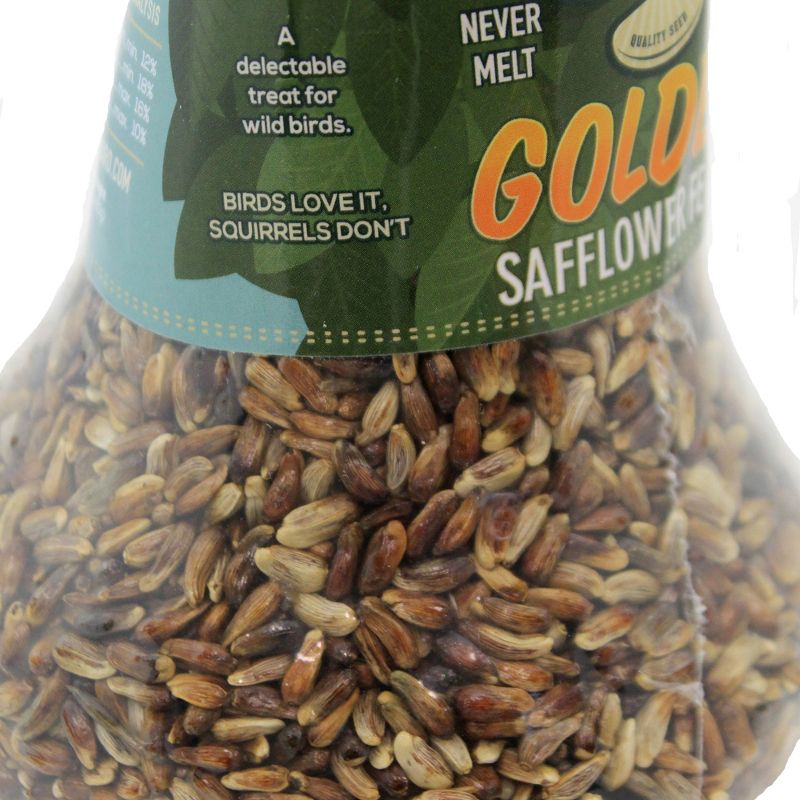 Home & Garden 7.5" Golden Safflower Bell & Hanger Bird Set/3 Cardinal Feeding Mr Bird  -  Bird And Wildlife Food