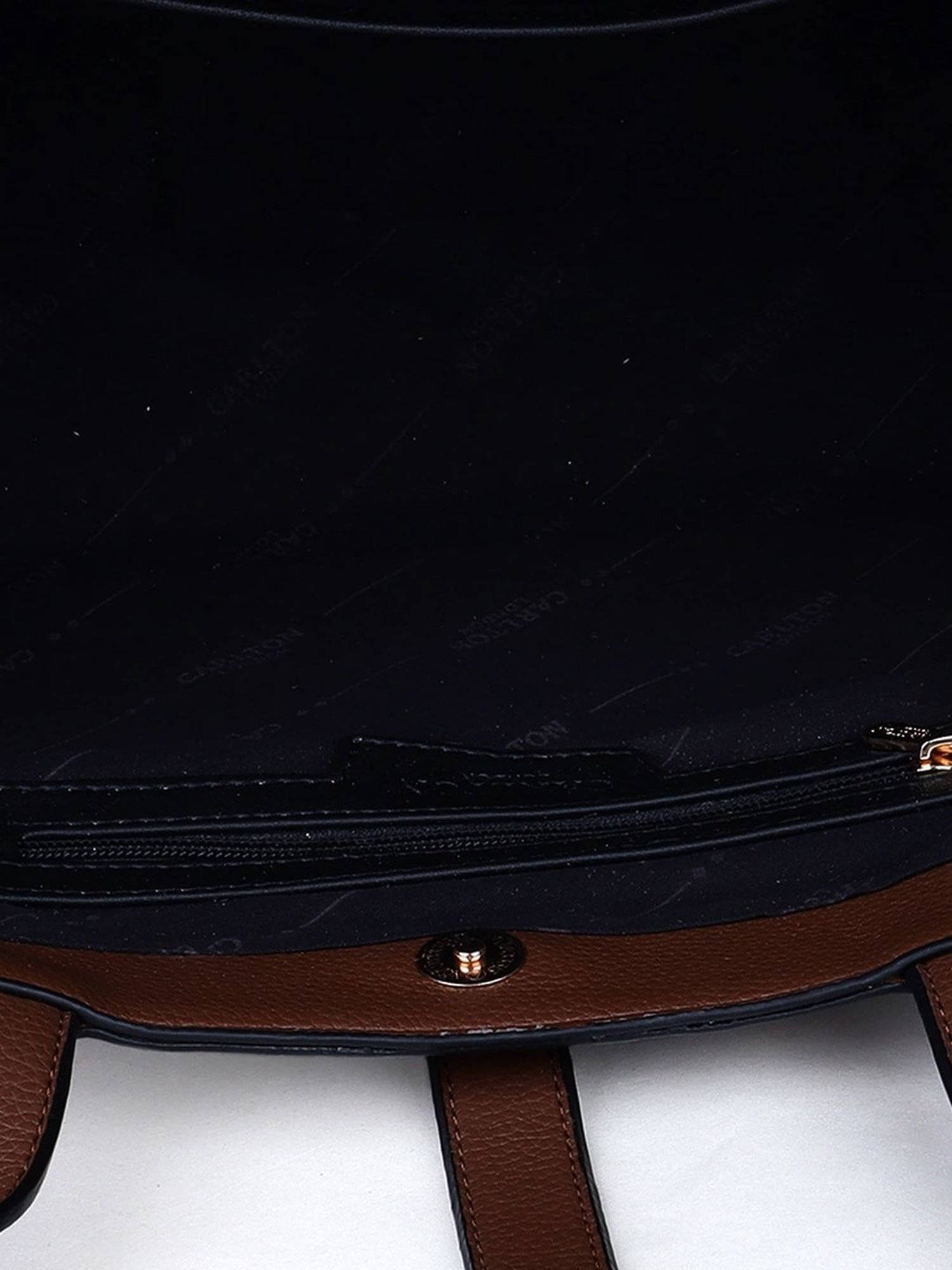 Carlton London Brown Solid Large Handbag