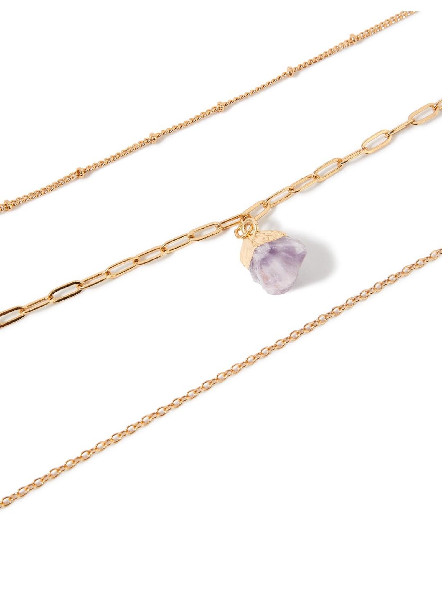 Accessorize London Celestial Purple & Golden Casual Necklace