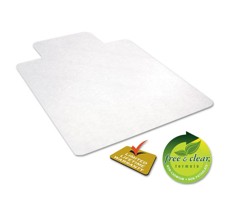 3'9"x4'5" Rectangle Solid Office Chair Mat Clear - Alera